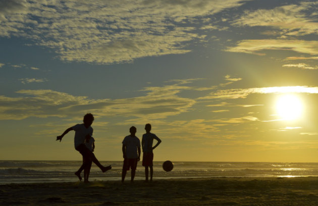 camping con niños en la playa